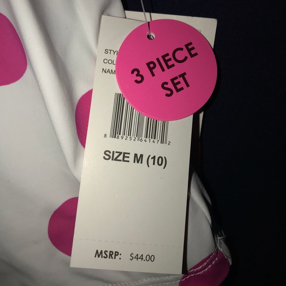 Betsey Johnson 3 PC Swimsuit Set - Picture 6 of 8